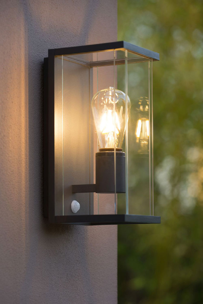 Lucide CLAIRE - Outdoor Wall lamp - IP54 - Anthrasite